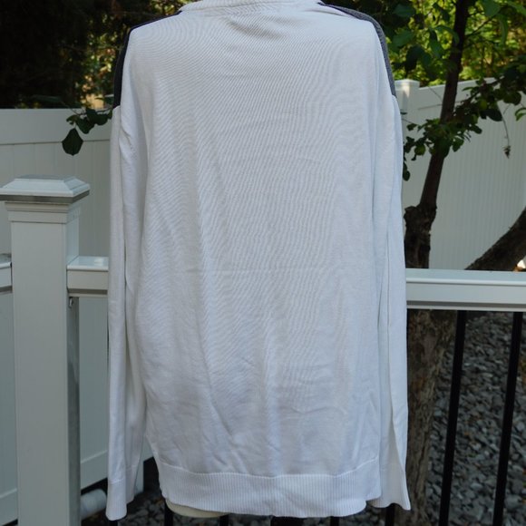 Argyle White, Grey and Purple detailed Sweater - Picture 6 of 6